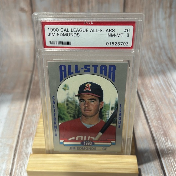 1990 Cal League All-Stars Jim Edmonds #6 PSA NM-MT 8 Baseball Card Item #ME552 - Picture 2 of 3